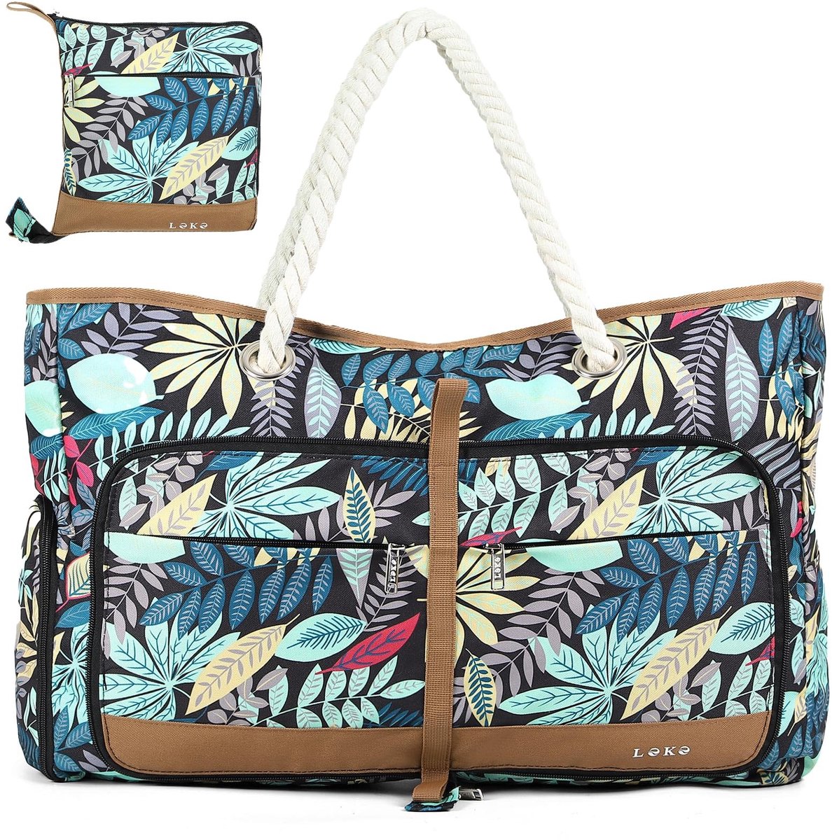 Solidchoice - Grote Waterdichte Strandtas met Ritssluiting voor Dames