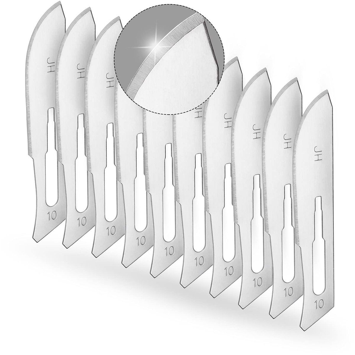 Solidchoice - Set van 10 Carbon Stalen Scalpelmesjes voor Kunst en Ambacht