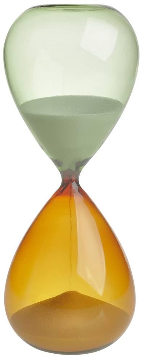 Solidchoice - Decoratieve Zandloper met Oranje en Groene Zand
