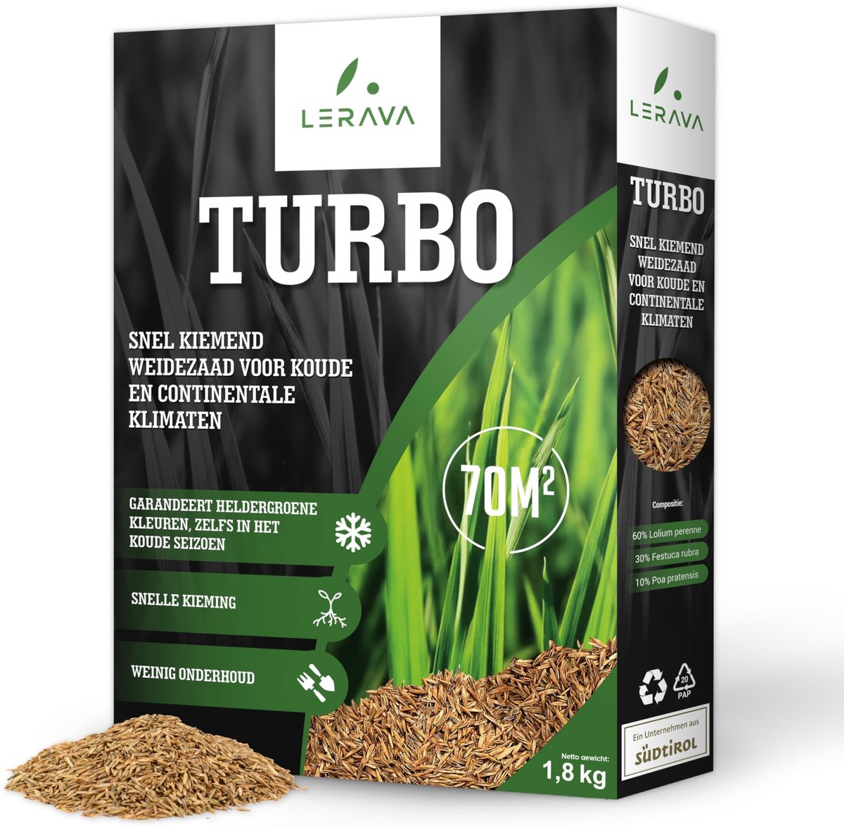 Solidchoice - Turbo Graszaad voor Koude Gebieden, 70 m²