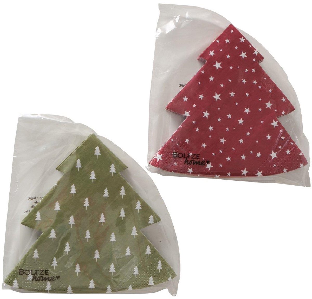 Boltze Home servetten kerstboom 12-delig kerst tafeldecoratie.