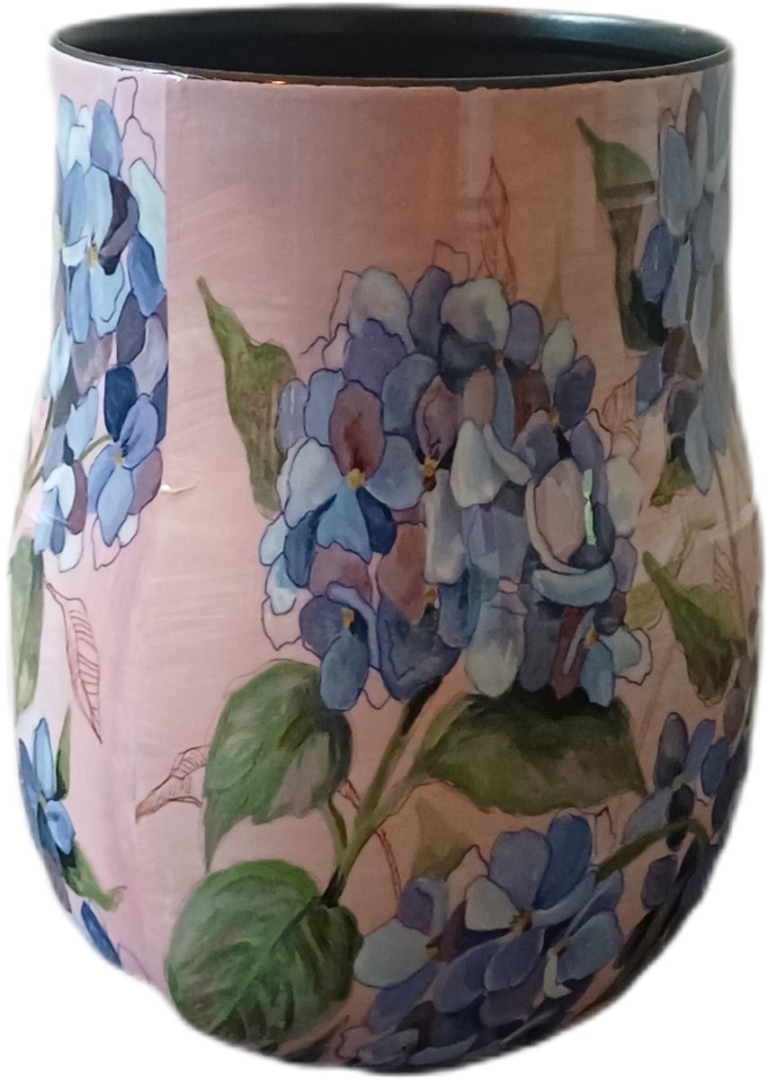 Floran - Vaas Bol Naxos D11.8/14.4 H18,5 - Metaal & Epoxy - Exclusieve woonitems voor binnen - Unieke print - Designed by Jet