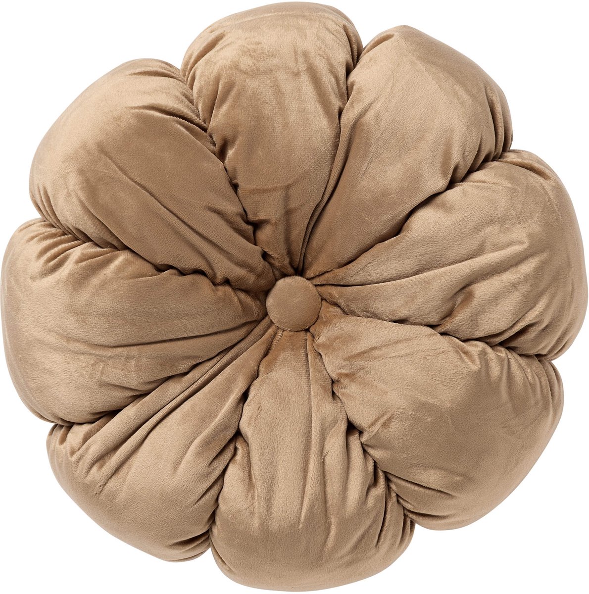 Dutch Decor - RAISA - sierkussen ∅38 cm - bloemkussen - Irish Cream - beige