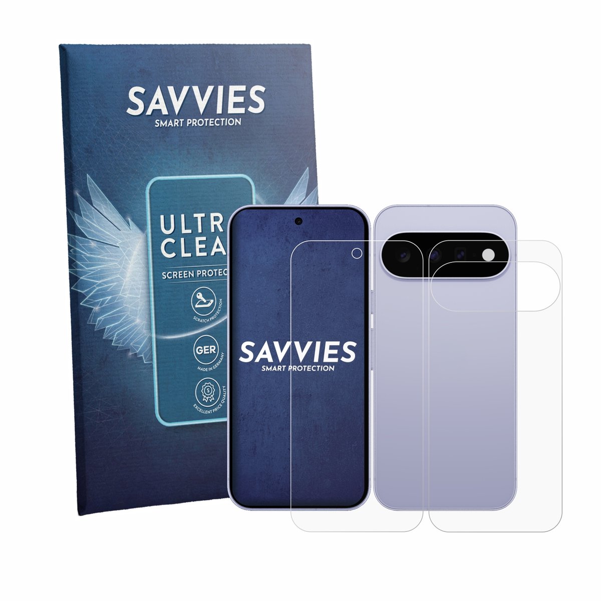 Savvies - Screenprotector voor Google Pixel 11 (Voor+Achter) - Folie Beschermfolie transparant 18 Stuks