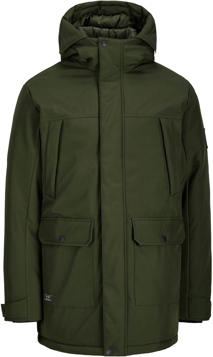 Jack & Jones - Heren Jas winter Finn Softshell Parka - Groen - Maat L