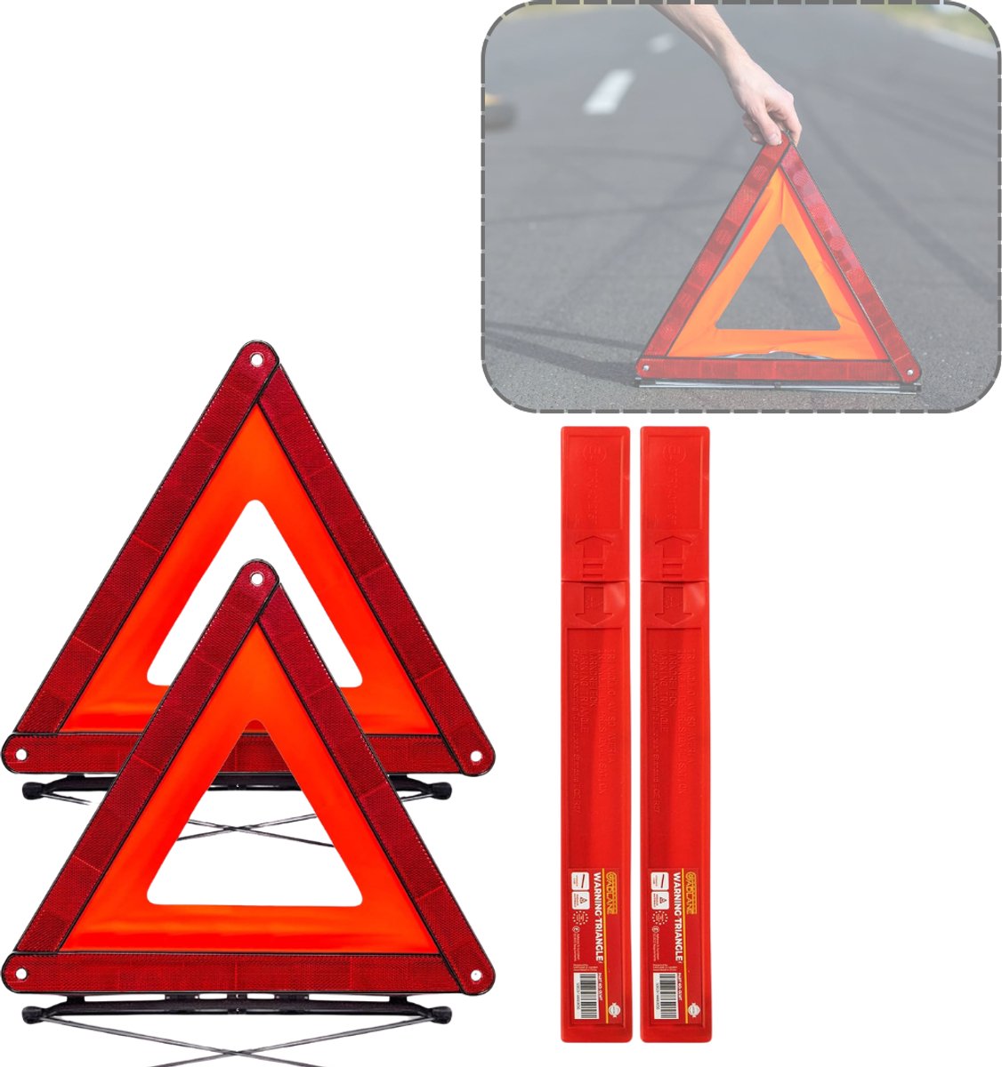 Zavio® Gevarendriehoek – Auto Veiligheidsset – Auto Accessoires