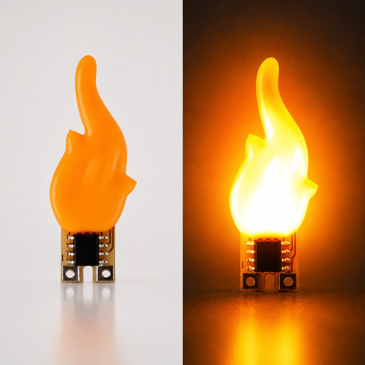 Alta-X LED Vlam LED – Flame Led Realistisch Vlameffect – Vuur lamp - DIY Lampje – 3V – 1800K – Warm Wit
