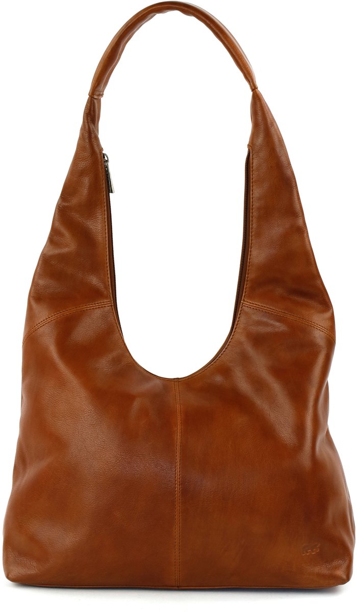 Bear Design Pauline Leren Hobotas Schoudertas - Cognac