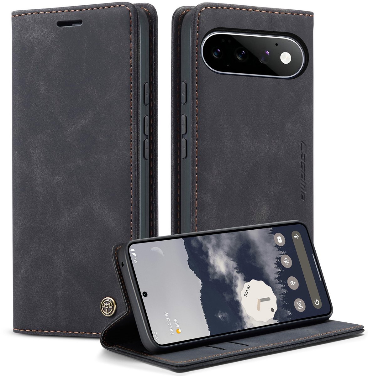 CaseMe Hoesje - Geschikt voor Google Pixel 11 / 11 Pro Hoesje - CaseMe 013 Book Case - Zwart