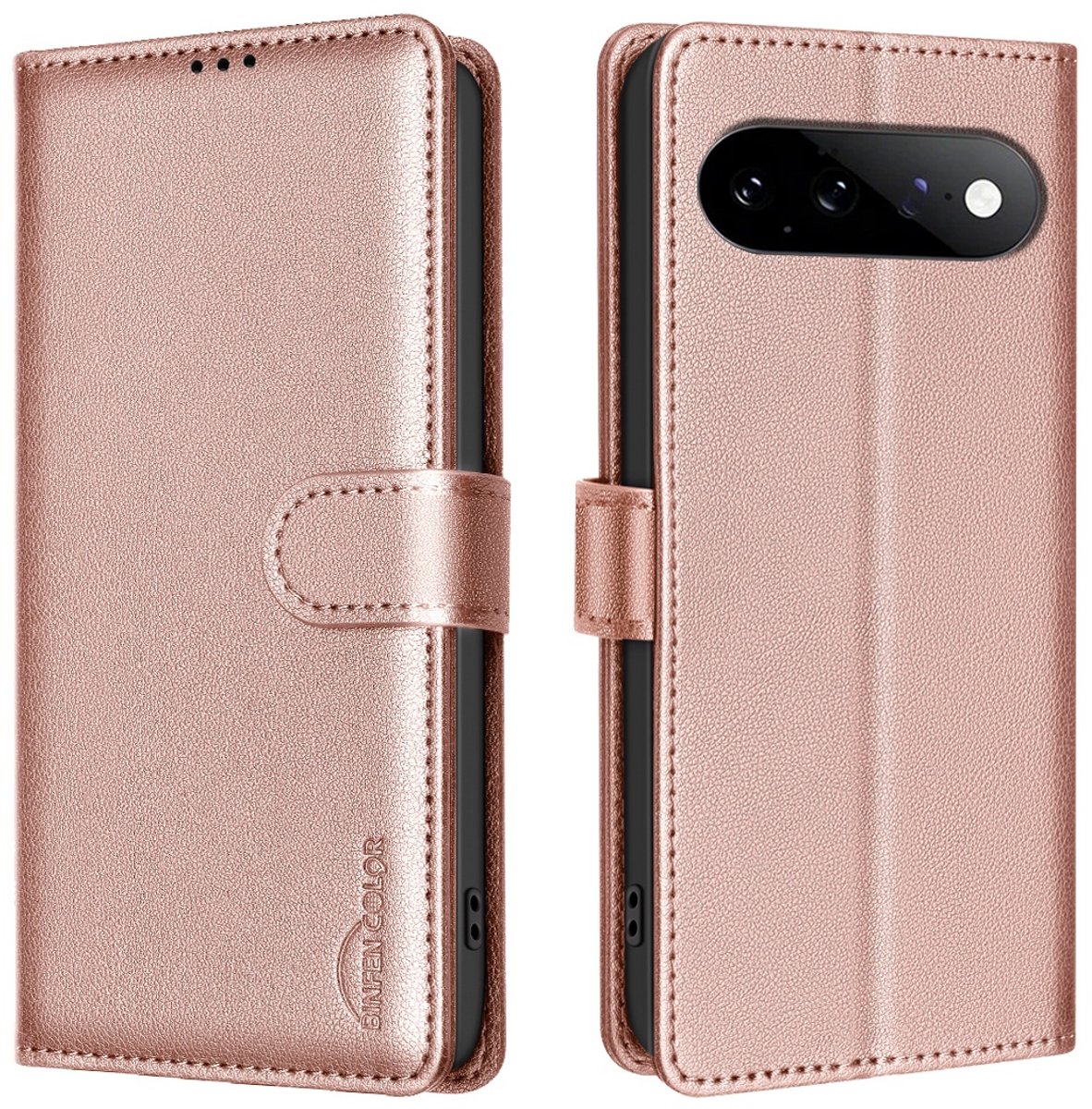 BINFEN Hoesje - Geschikt voor Google Pixel 11 / 11 Pro Hoesje - BINFEN Color Book Case - Rose Gold