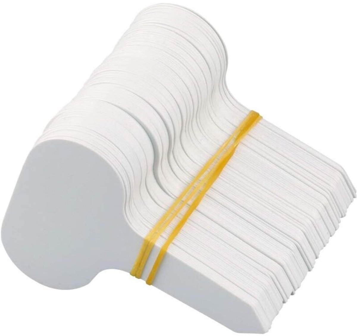 T-vormige plantenlabels, witte tuinlabels, plastic plantenetiketten geschikt voor kruiden, 5x7 cm, 100 stuks