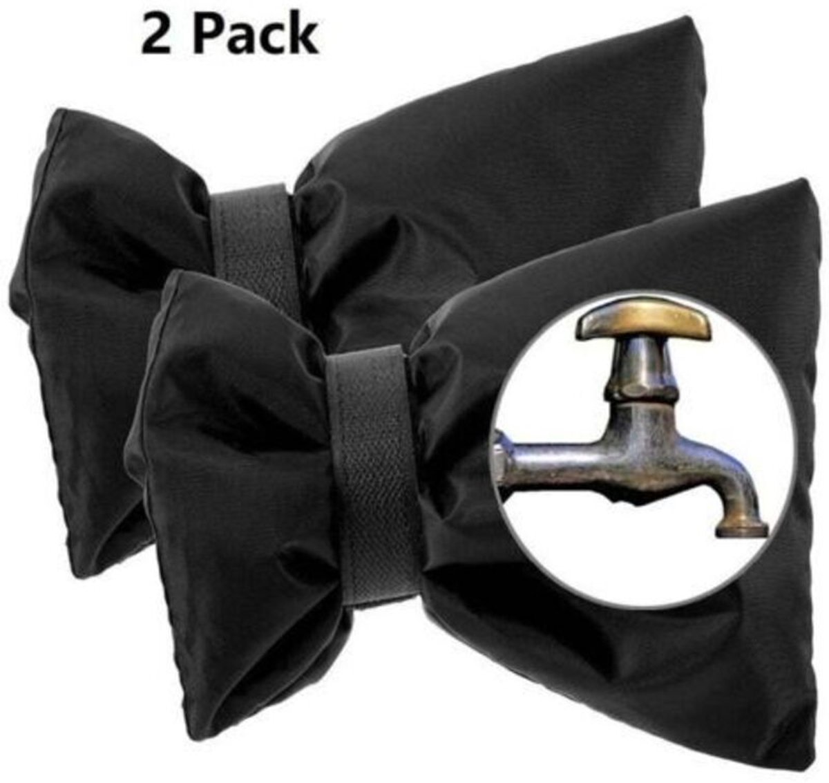 Een set van 2 buitenkraanhoezen geschikt voor winterbestendige, vorstwerende en warmte-isolerende, herbruikbare, waterdichte en verdikte tuinkraanhoezen.
