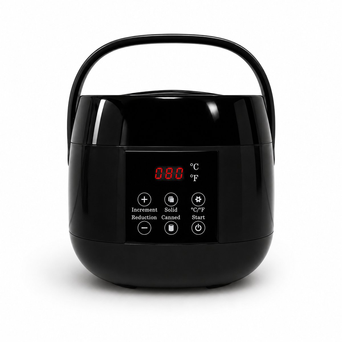 ZoeZo Mini Waxverwarmer 180 ml - Waxapparaat - Harsverwarmer - Voor Ontharing - Kaarsen maken - Instelbare Temperatuur - Digitale Display - Anti-aanbakpot - Zwart