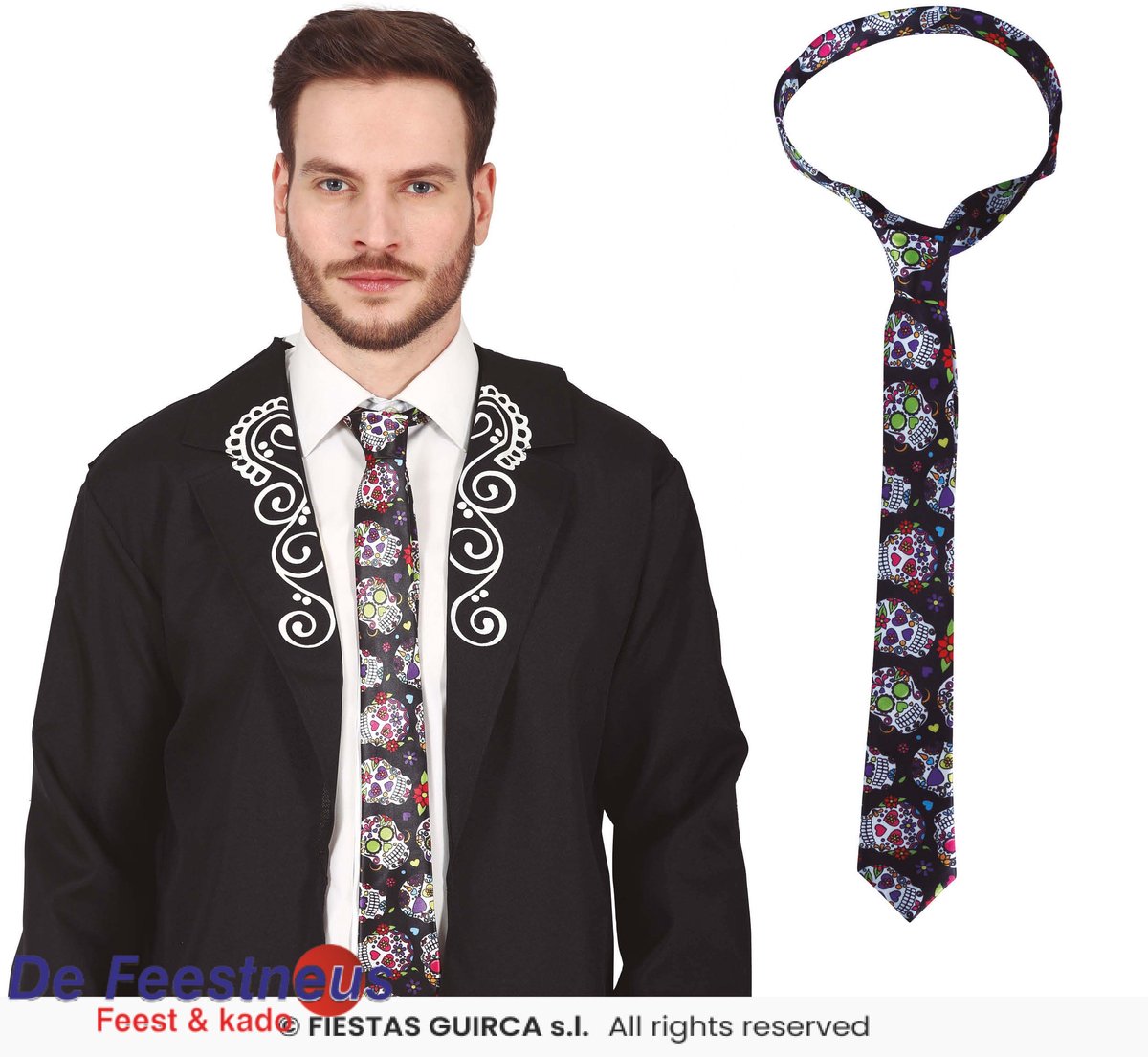 Mexicaanse stropdas – skull: schedel
