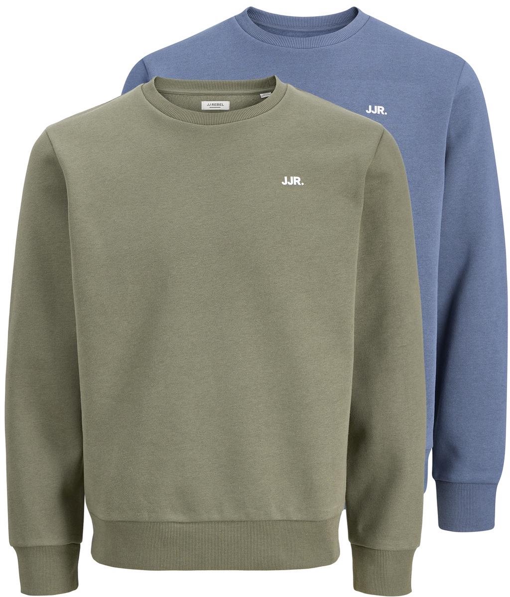 JJ REBEL - JREBREBEL LOGO SWEAT CREW NECK 2-PACK MP Heren TruiJJREBEL - Maat XXL