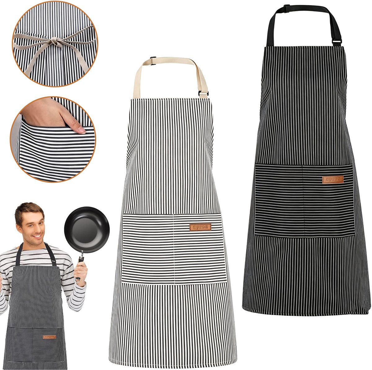 Unisex Verstelbaar Slabbetje - Keukenschorten - Chefschorten Voor Mannen En Vrouwen - Voor Keuken Restaurant Koffiehuis