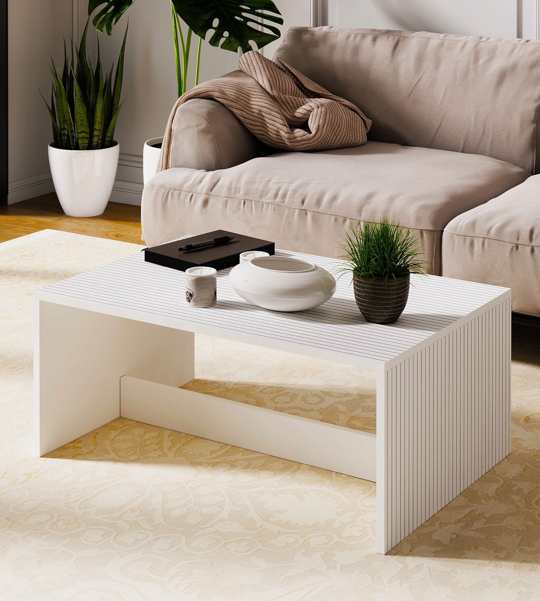 Asir - Salontafel - Wit - 90 x 60 x 41,4 cm