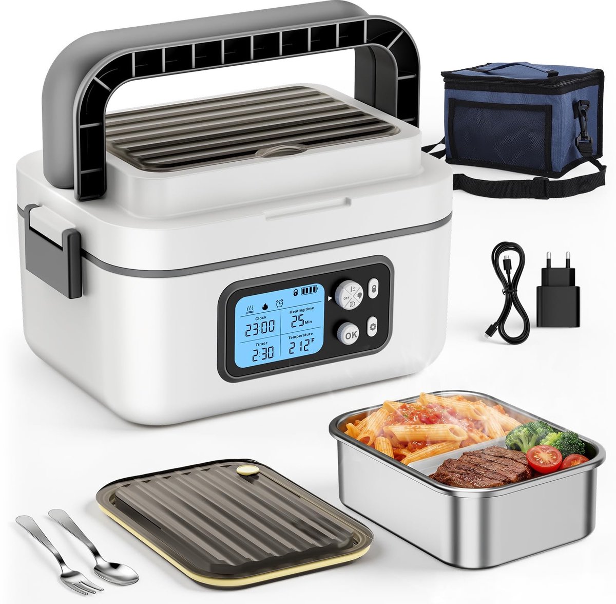 Solidchoice - Verwarmde Lunchbox met 1,5 Liter Capaciteit