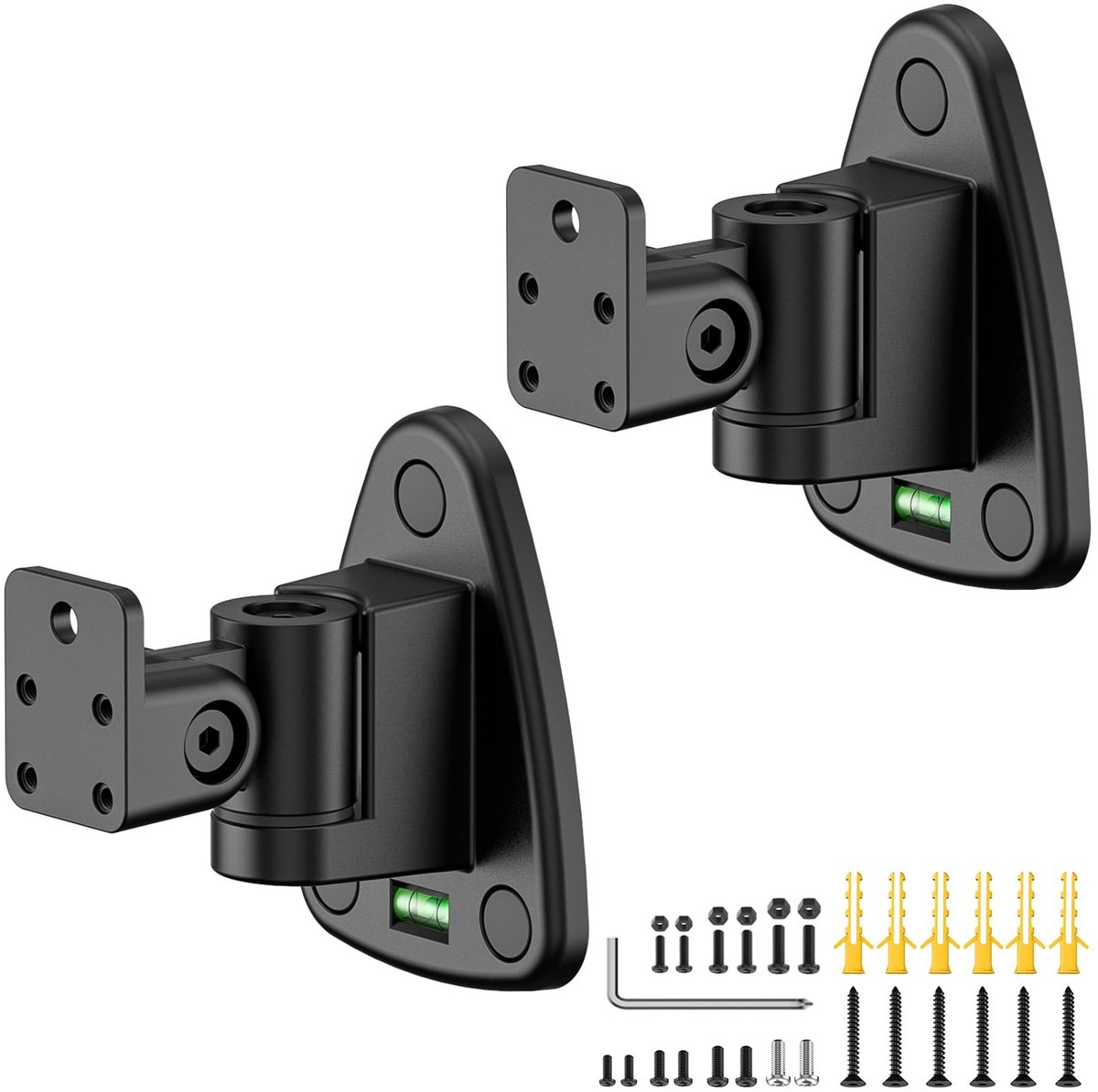 Solidchoice - Universele Wandbeugels in Zwart (2 Stuks)