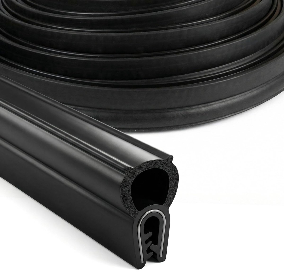 Solidchoice - Universele Auto Deurrubber Seal 6m Zwart EPDM