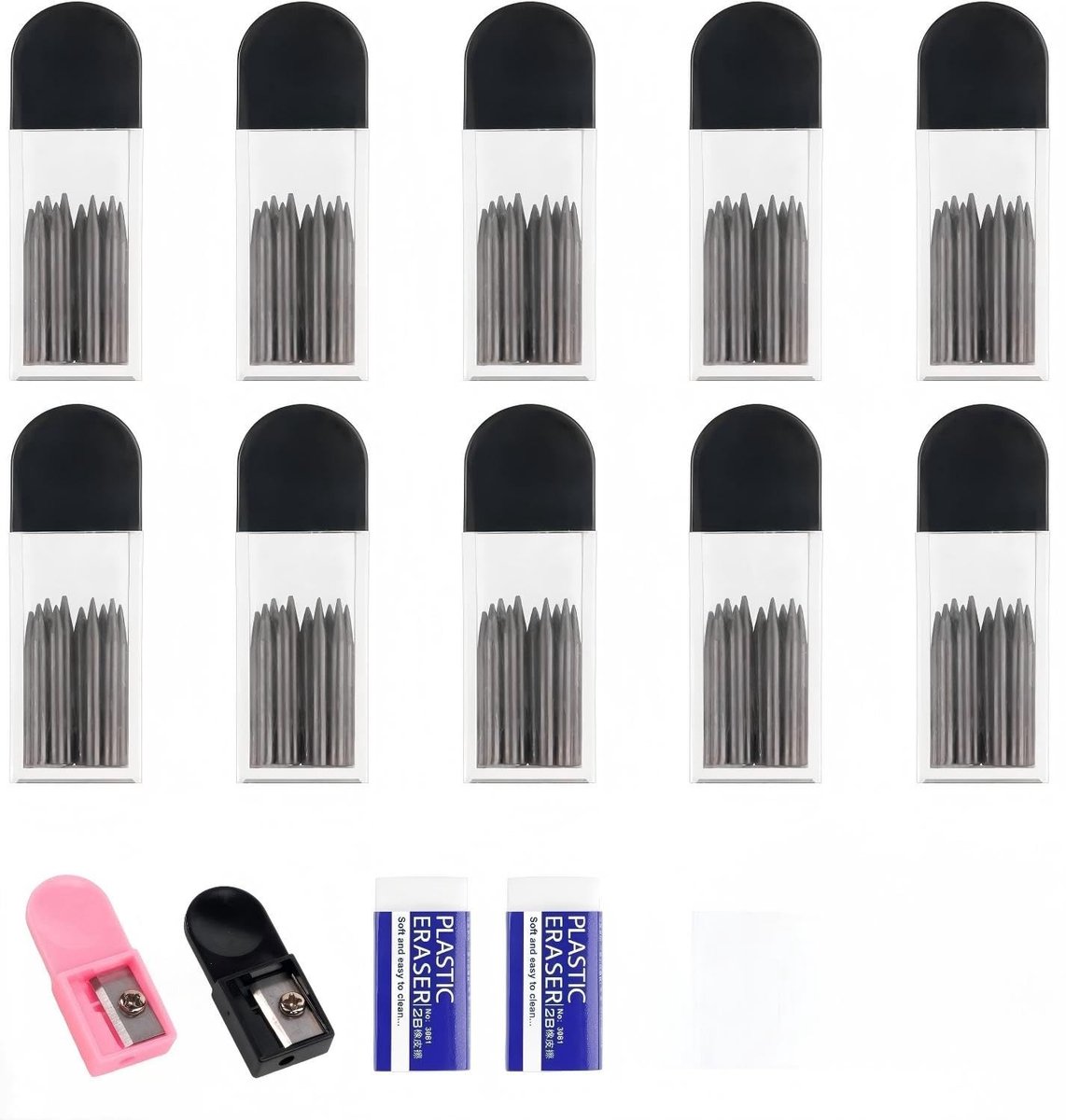 Solidchoice - Complete Set van 100 Kompas Vullingen met Slijpers en Gummen