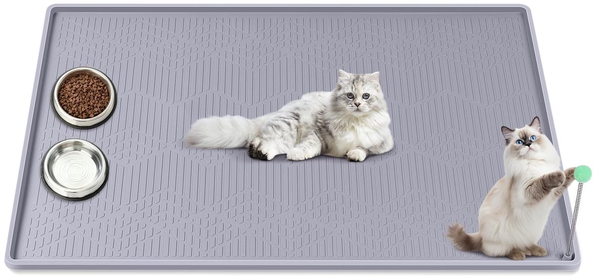 Solidchoice - Kattenvoer Mat met Speelbal, Extra Grote Siliconen Voedingsmat