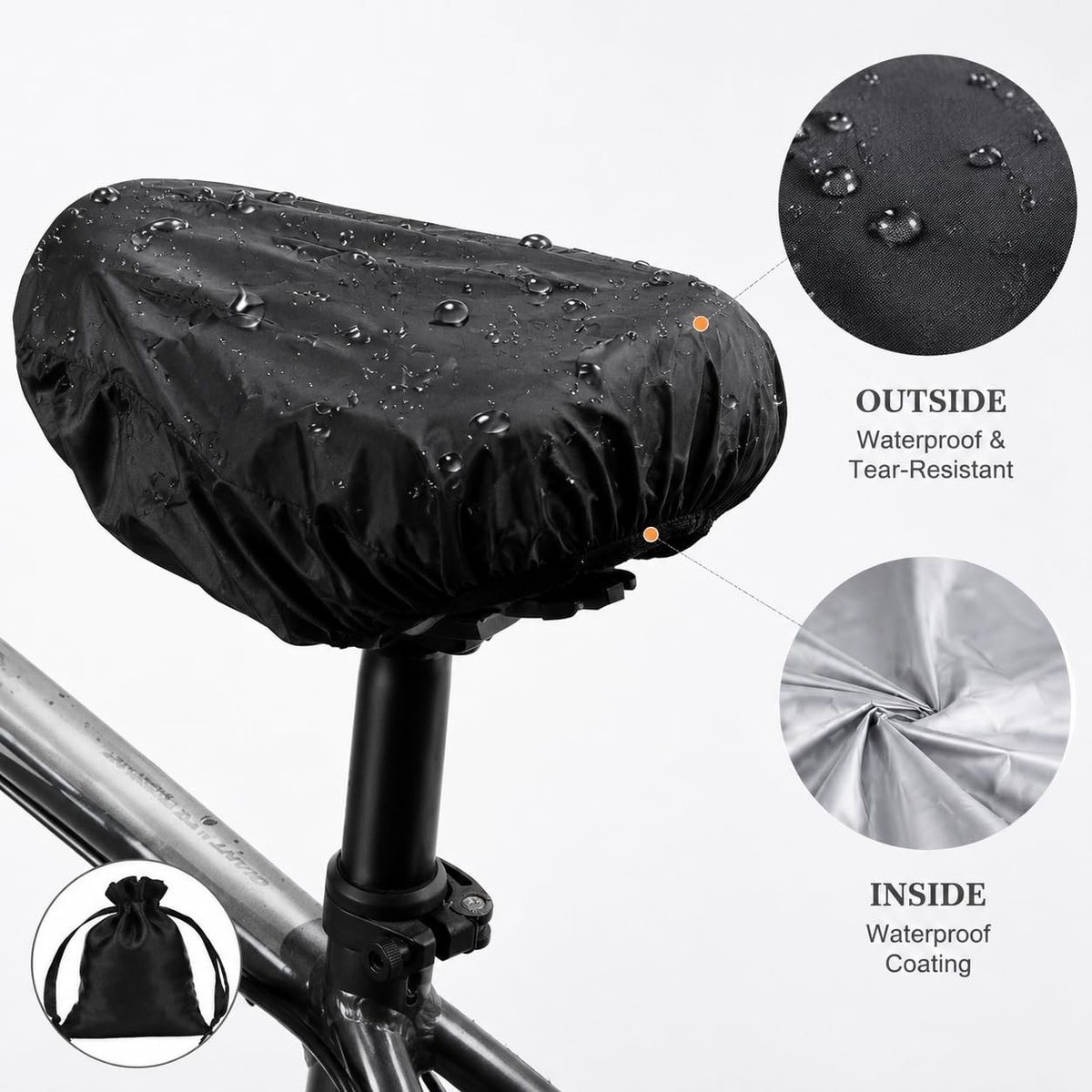 Solidchoice - Fietsregenbescherming Set voor Mand en Zadel