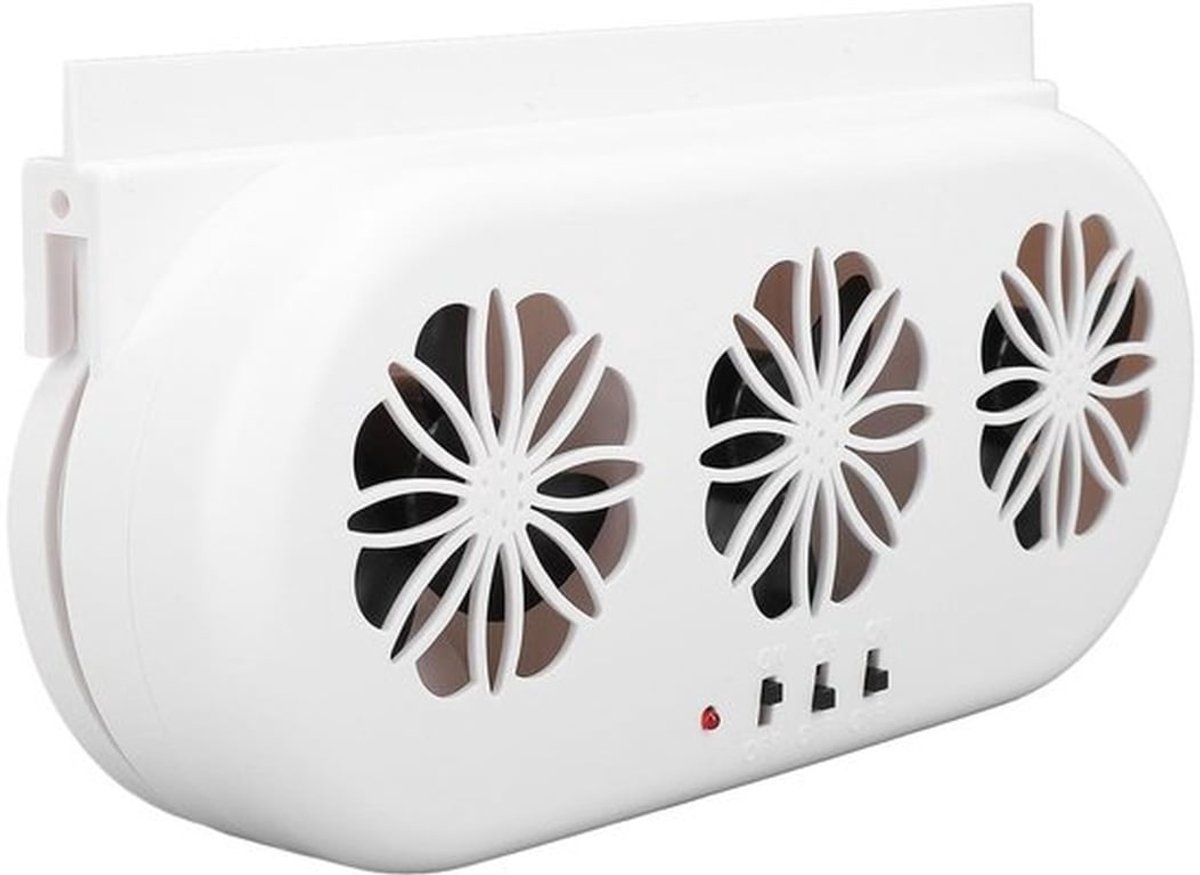 Auto op Zonne-energie - Autoventilator - Energiezuinig - USB-interface - Raamventilatie - Circulatie van lucht - Geschikt voor elke auto...
