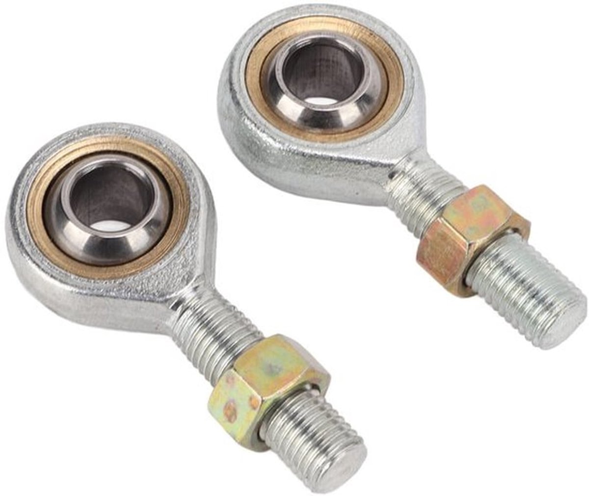 Stangeindlager M10 - 2 Stuks - Vervanging ATV/Quad/Go Kart - Links/Rechts - Stabiele Bevestiging - Conform Originele Standaard - Stangkop