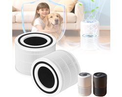 Set Van 2 H13 HEPA-Filters Voor Levoit Core 300/300S - 99,97% Filtratie Geurabsorptie Door Actieve Kool Duurzaam PP-Frame - Levensduur Van 6-8 Maanden
