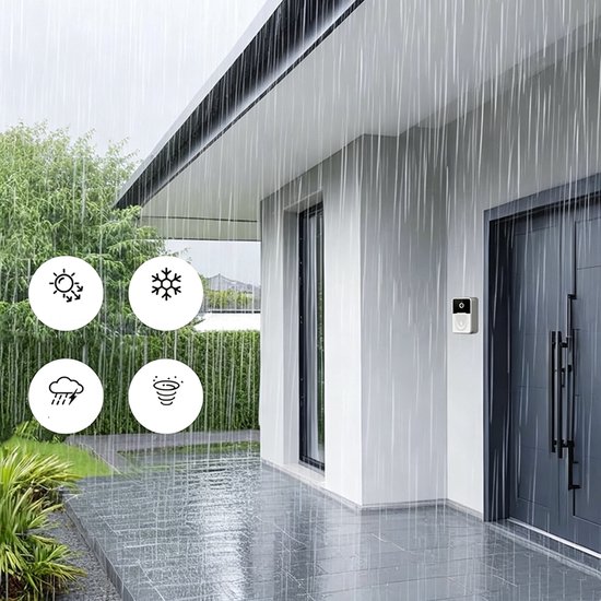 Draadloze Videodeurbelcamera - Slimme Beveiligingsdeurbel - Met Bewegingsdetectie En Nachtzicht - Tweewegs Audio Real-Time Monitoring — afbeelding 4