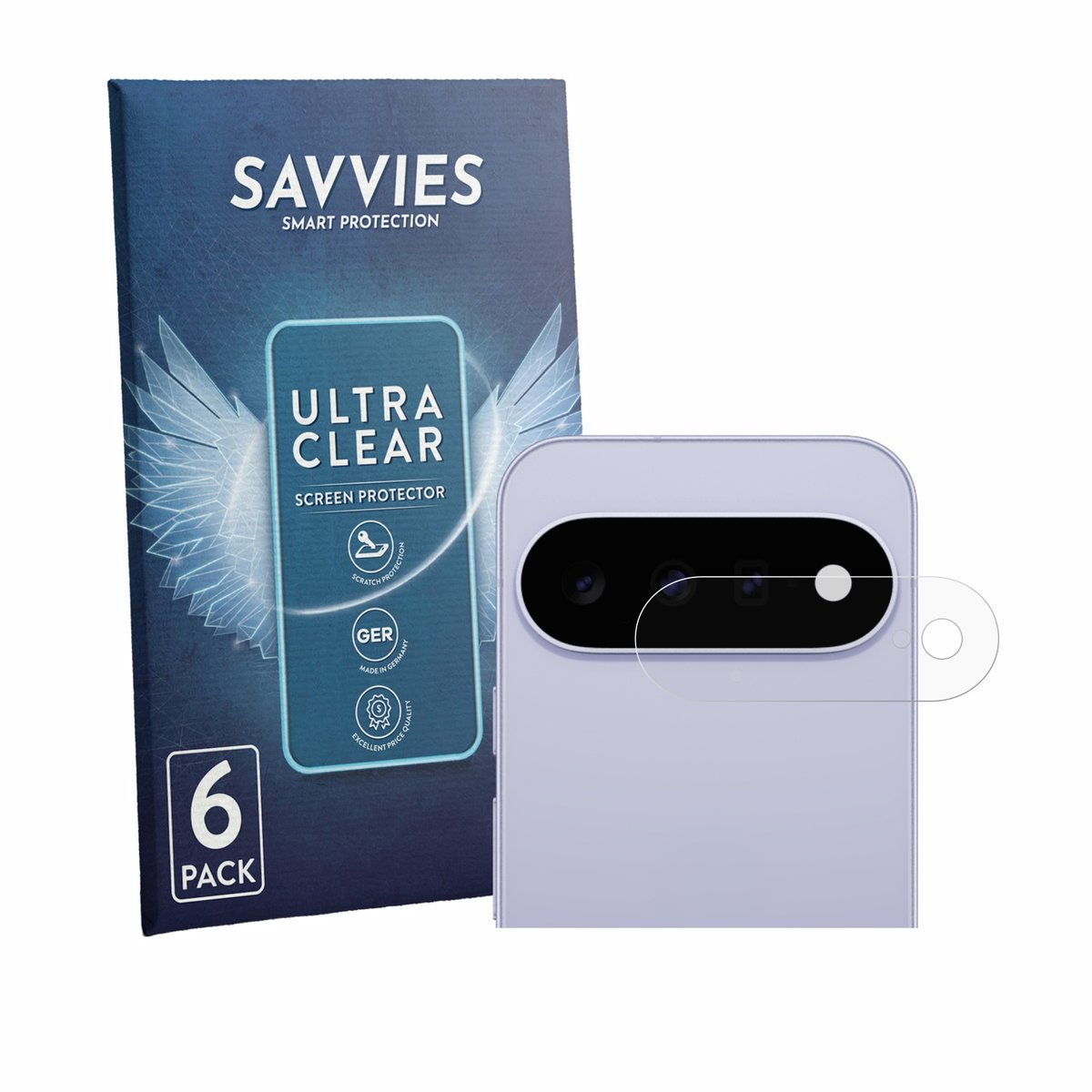 Savvies - Screenprotector voor Google Pixel 11 (ALLEEN Camera Lens) - Folie Beschermfolie transparant 6 Stuks