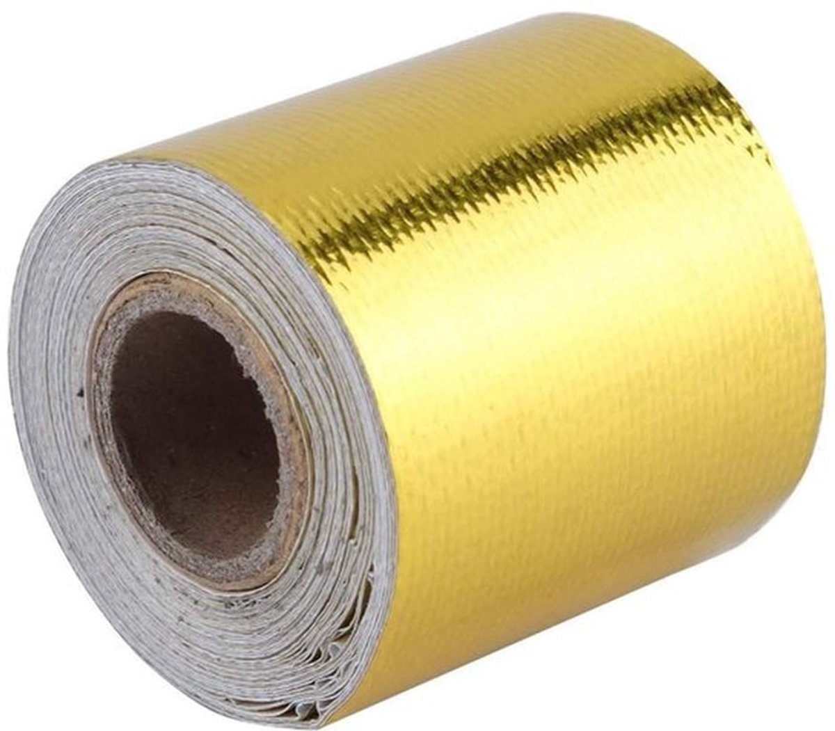 Beschermende hitteschildband - Corrosiewerende - Hittebestendige omhulling - Gouden kleur - Motoronderdelen - Geschikt voor motorkappen - 5m * 5cm - Aluminiumfolie - Plakband