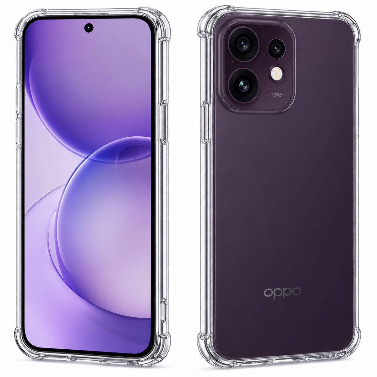 Hoesje geschikt voor OPPO Reno 16 5G / Reno 16 Pro 5G - Luchtkussens - Siliconen Hoes- Transparant - geschikt voor OPPO Reno 16 5G / Reno 16 Pro 5G
