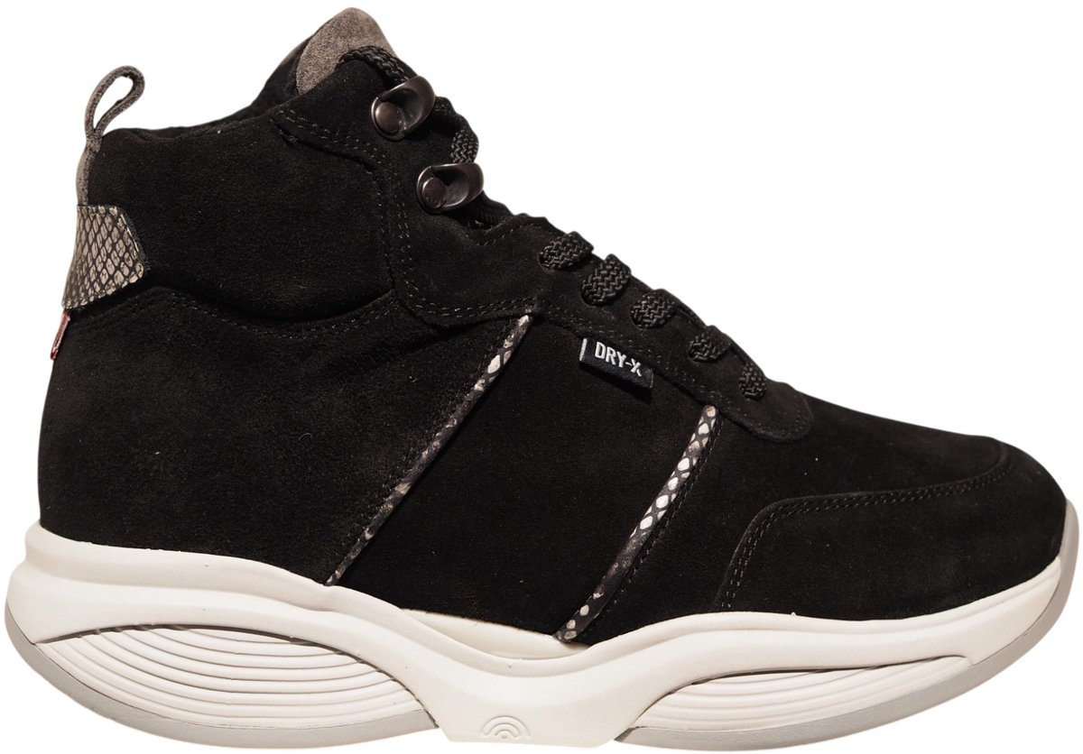 Xsensible SWX31 zwarte suède dames veterboots