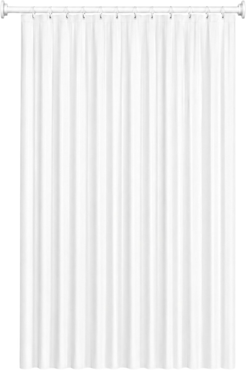 Douchestang Uitschuifbaar - Wit - 120 cm tot 215 cm - Universeel - Douchestang zonder Boren - Douchestang Verstelbaar - Douchegordijnstang - Gordijnstang