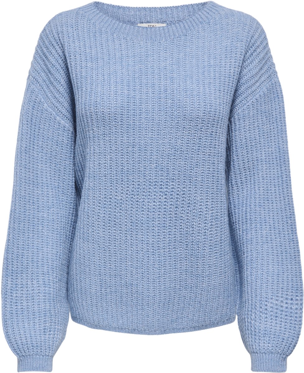 Jacqueline de Yong Trui Jdytennison Life L/s O-neck Pullove 15375071 Allure/white Ply Dames Maat - XXL