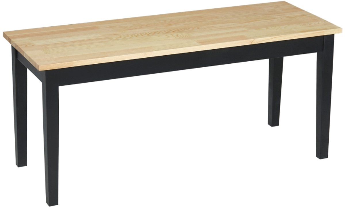Bankje 102×36×45 cm Houtkleur Hout Tweepersoonsbank leesbank schoenenbank rustbank met voetdoppen stabiel en duurzaam gemakkelijk schoon te maken voor gang hal en slaapkamer