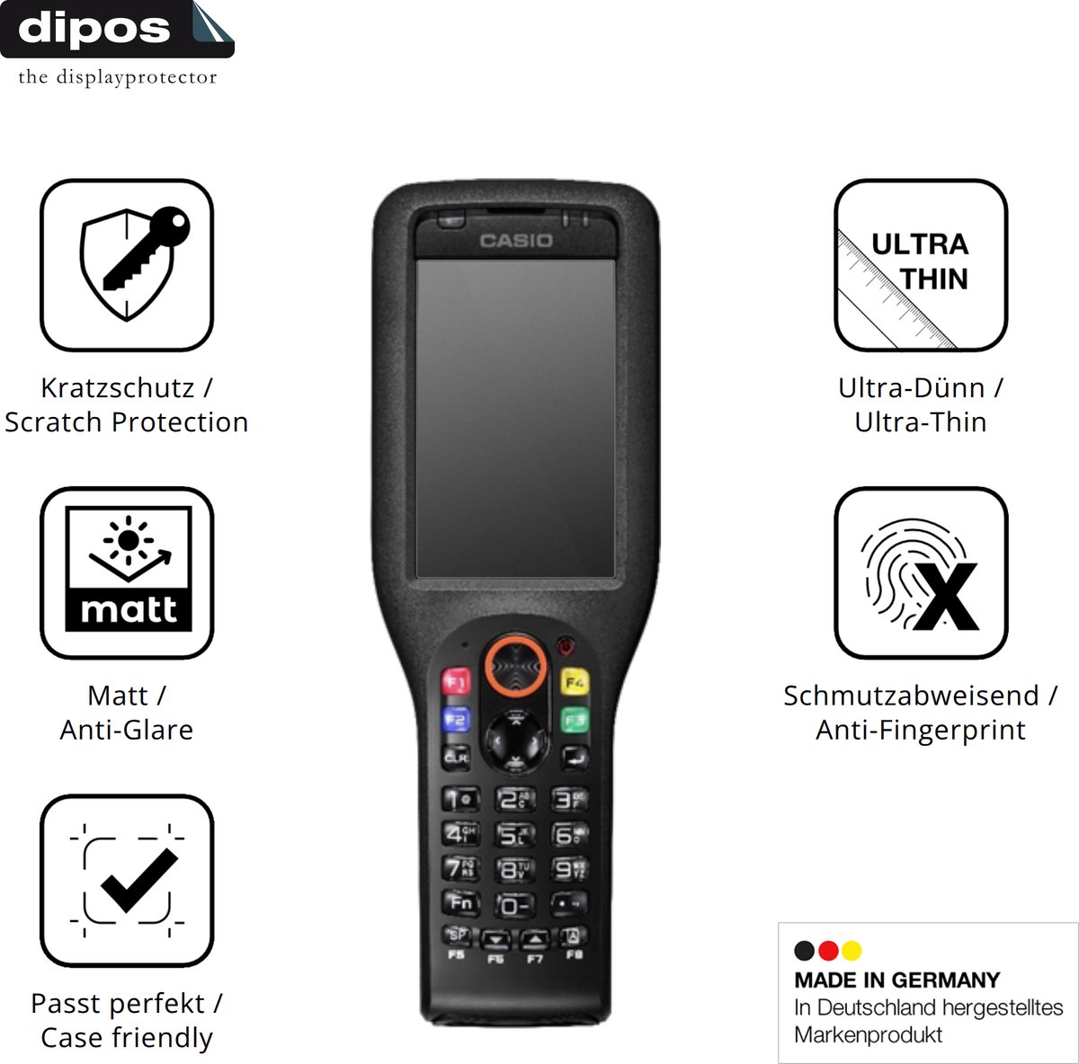 dipos – 6x Matte Beschermfolie geschikt voor Casio DT-X450 | Krasbestendige & antireflecterende Screenprotector Ultra-Thin
