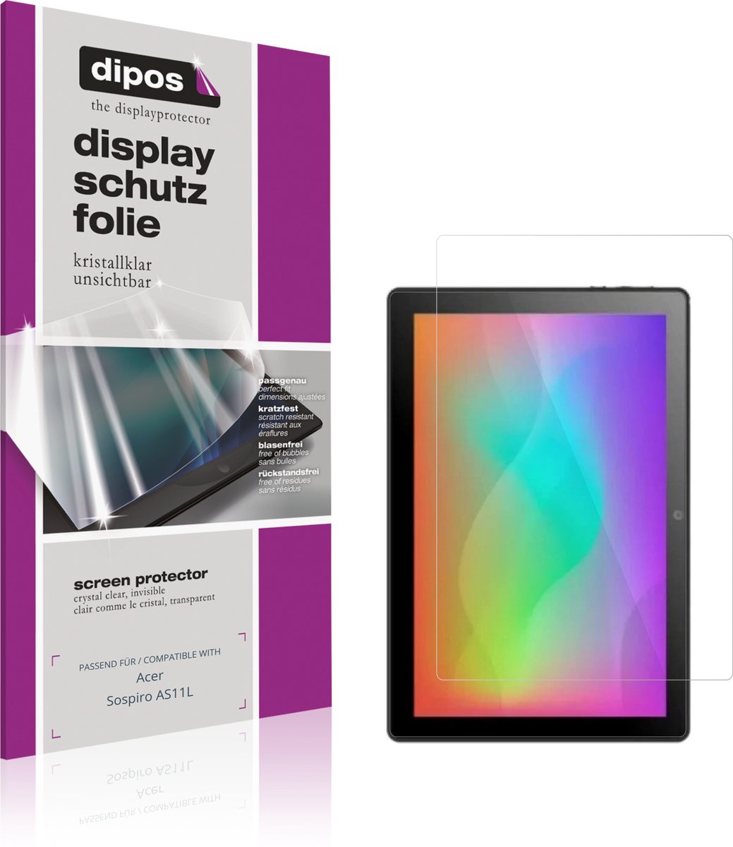 dipos – 2x Beschermfolie geschikt voor Acer Sospiro AS11L | Krasbestendige & heldere Screenprotector Ultra-Thin