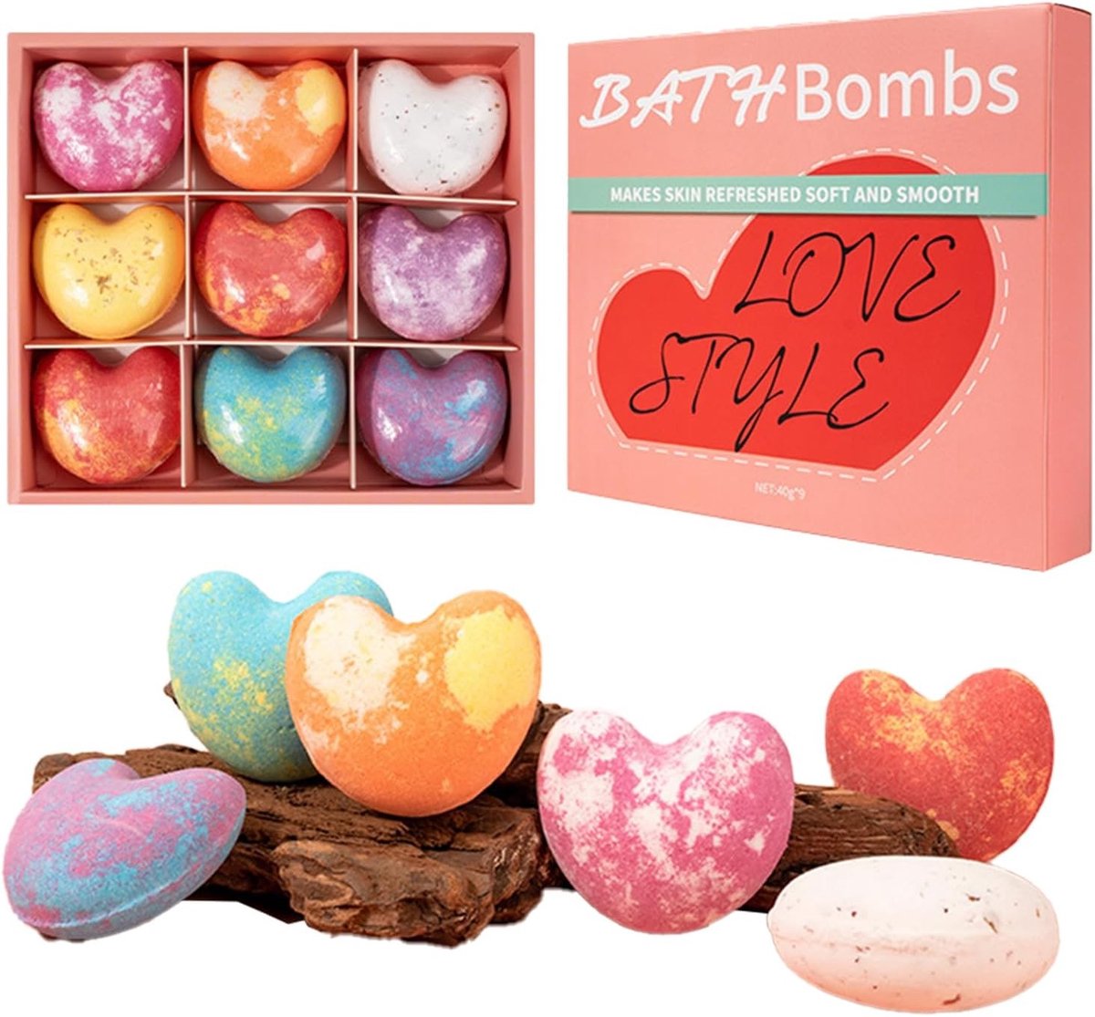 Verwen jezelf met een Set van 9 Douchebommen - Aromatherapie voor Kinderen en Vrouwen, Perfect voor Verjaardagen en Kerst, Ideaal voor Zelfzorg en Lichaamsherstel
