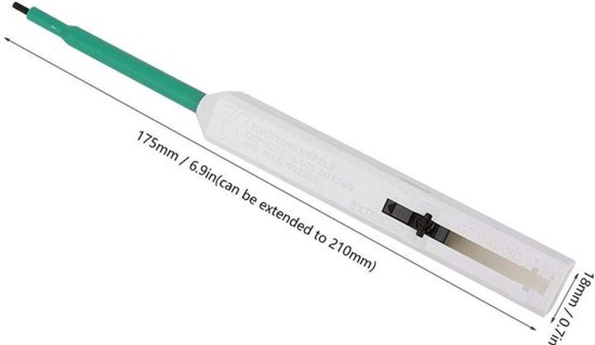 Optische reiniger - Glasvezel-reinigingsstift - Duurzaam en vervangbaar - 2,5 mm - Voor FC/ST/SC/MU - Voor het reinigen van glasvezelkabel