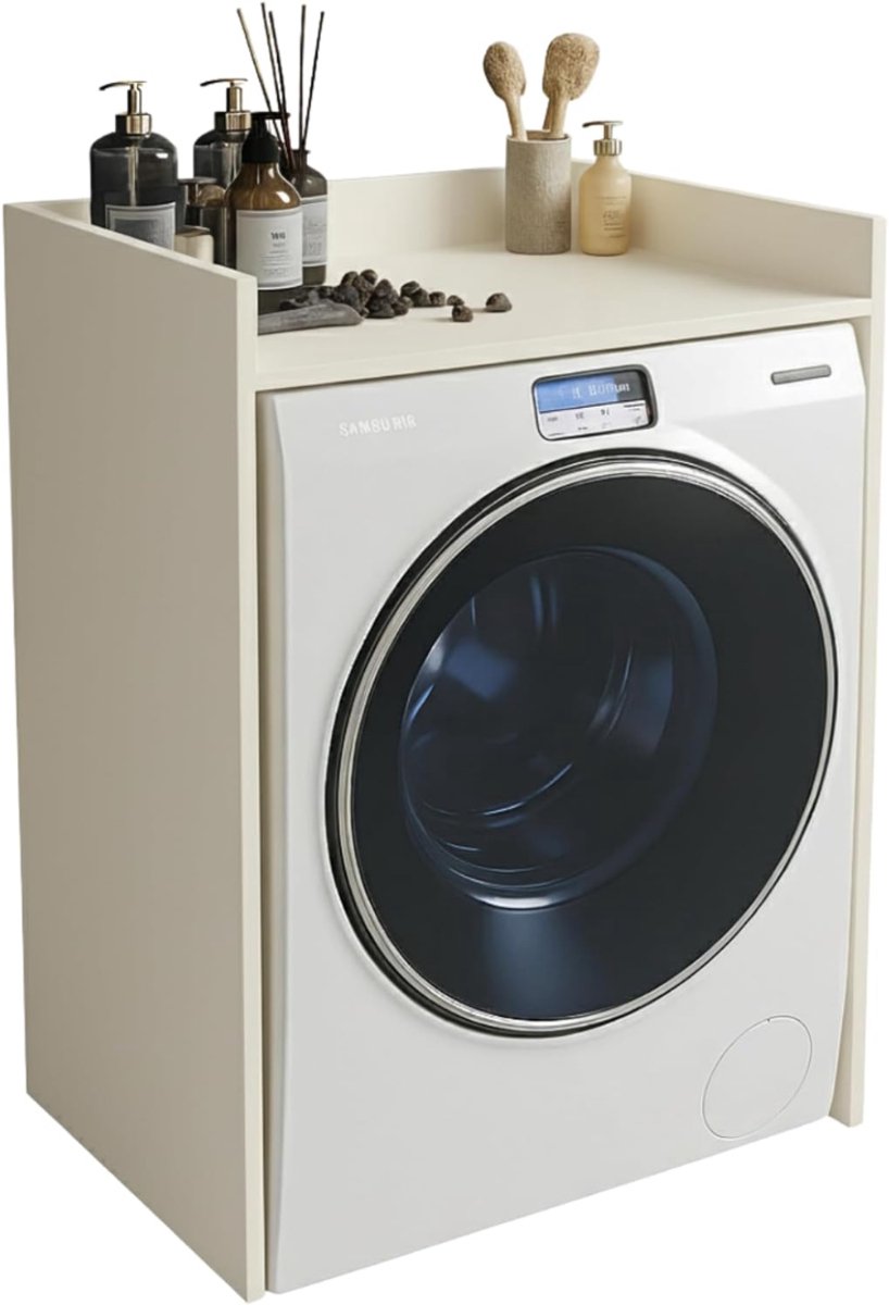 Lìon® Wasmachine Ombouw - Wasmachine Kast - Wasmachine Meubel - Kasjmier Beige - 62cm x 66cm x 97cm