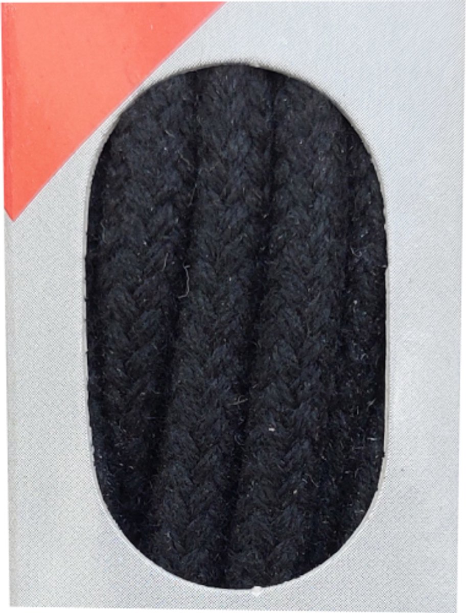 Bob Veter - Zwart - Extra Dik Rond - Lengte 180 cm - Dikte 5 mm - Schoenveter