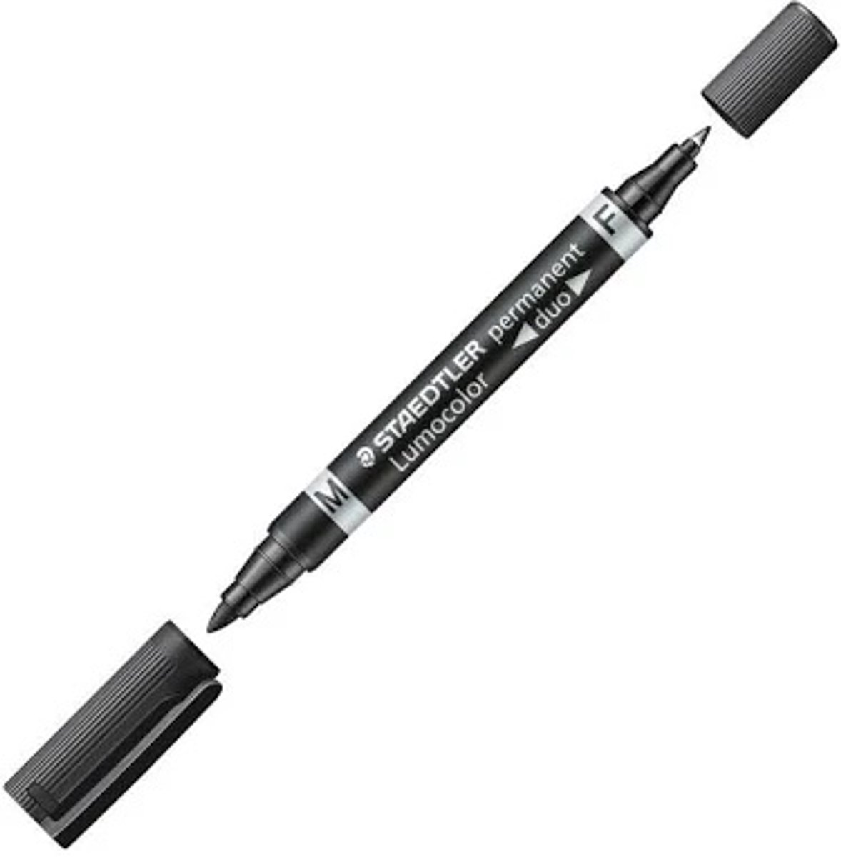 STAEDTLER Lumocolor permanent duo 348 Markeerstift Zwart-10 stuks