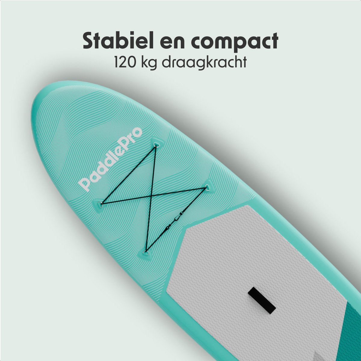 LifeGoods SUP Board Allround Compact - 120 KG Draagkracht - 300 x 76 cm - Opblaasbaar - Compleet SUP pakket - Mintgroen – foto 6