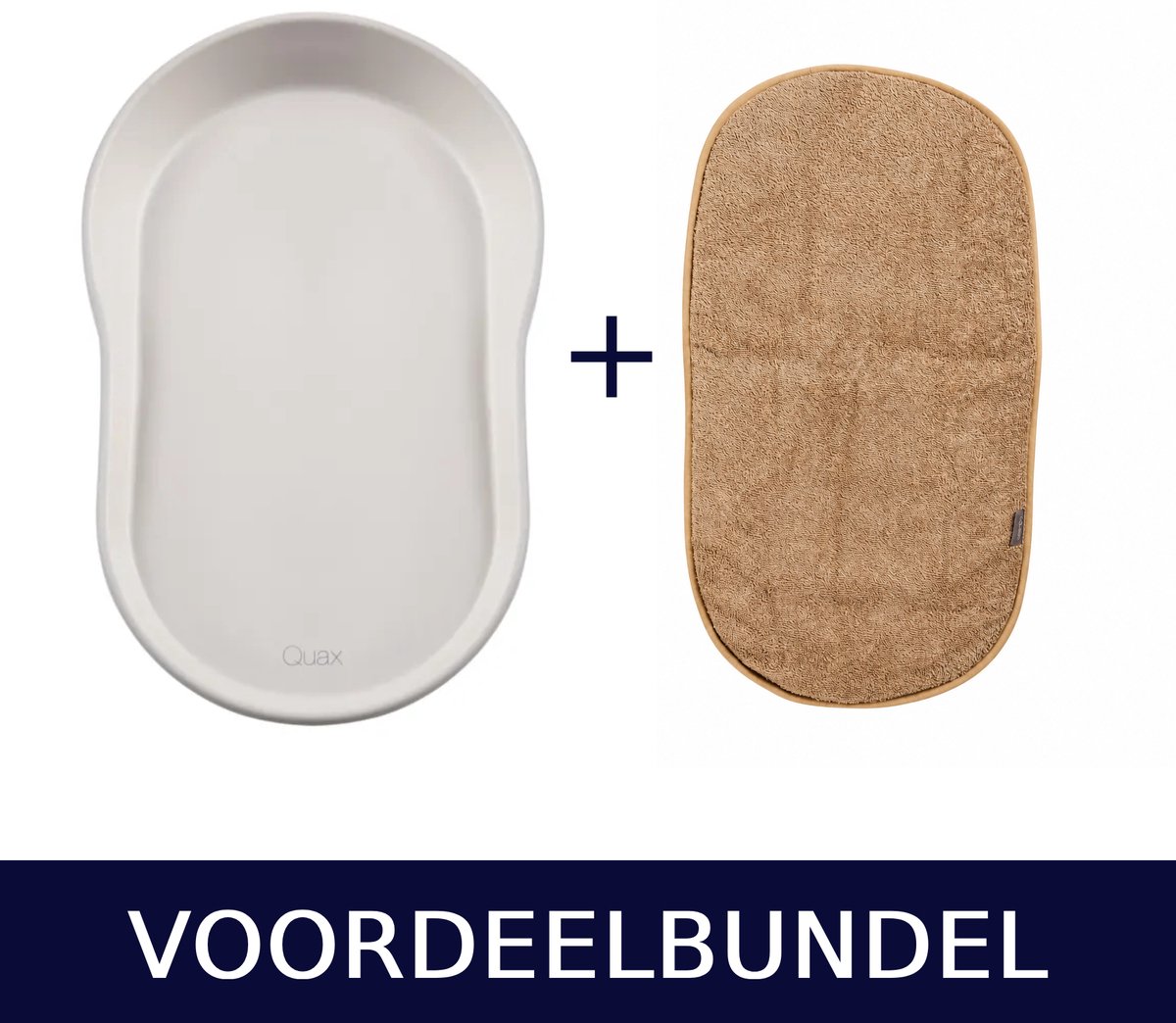 Quax Mamee Aankleedkussen Clay + Badstof Inlegkussen Coral – 2-delige Set