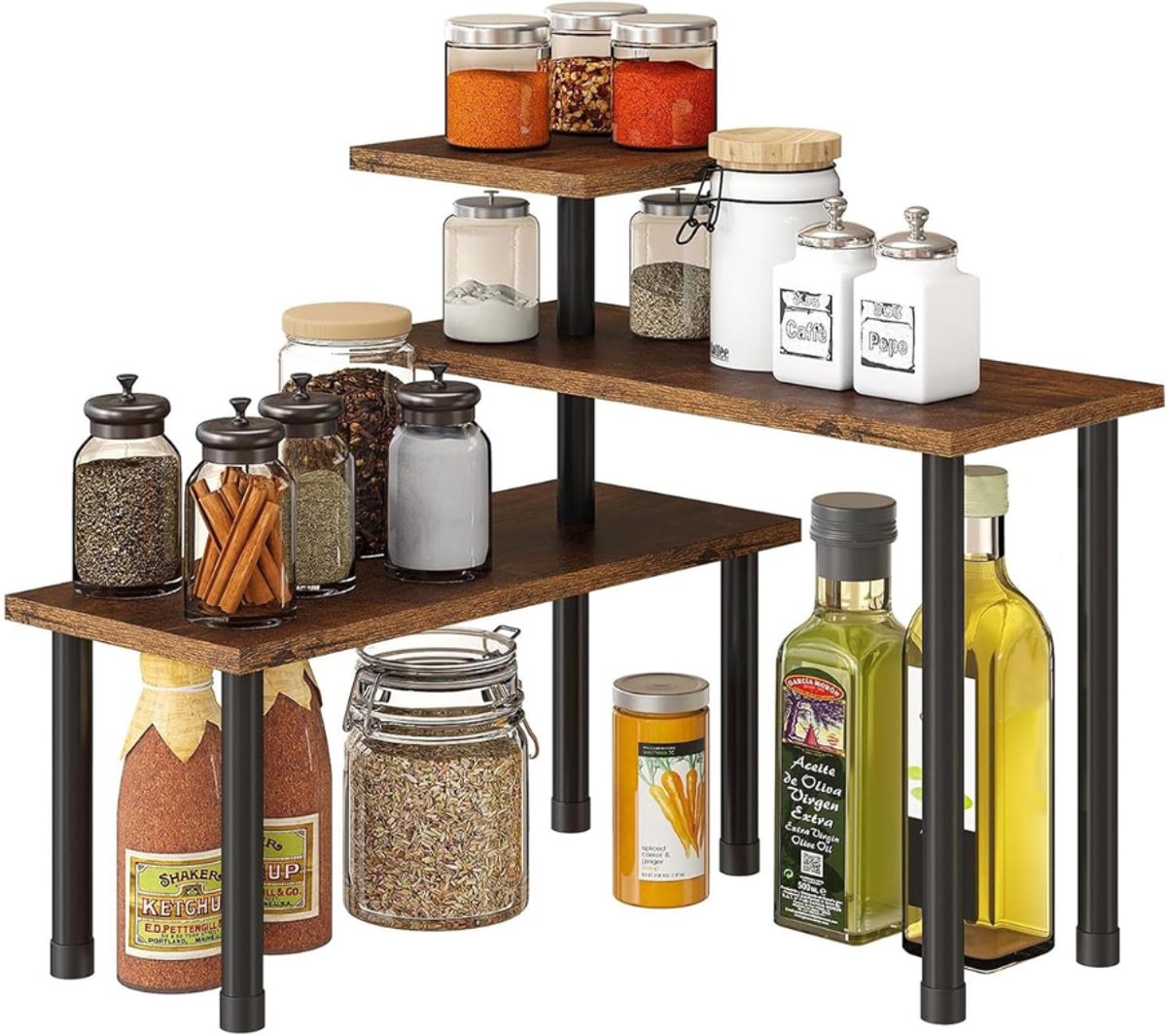ZRNS® Keukenrek Staand - Opbergrek Keuken - Keukenkast - Kruidenrek - 3-Laags