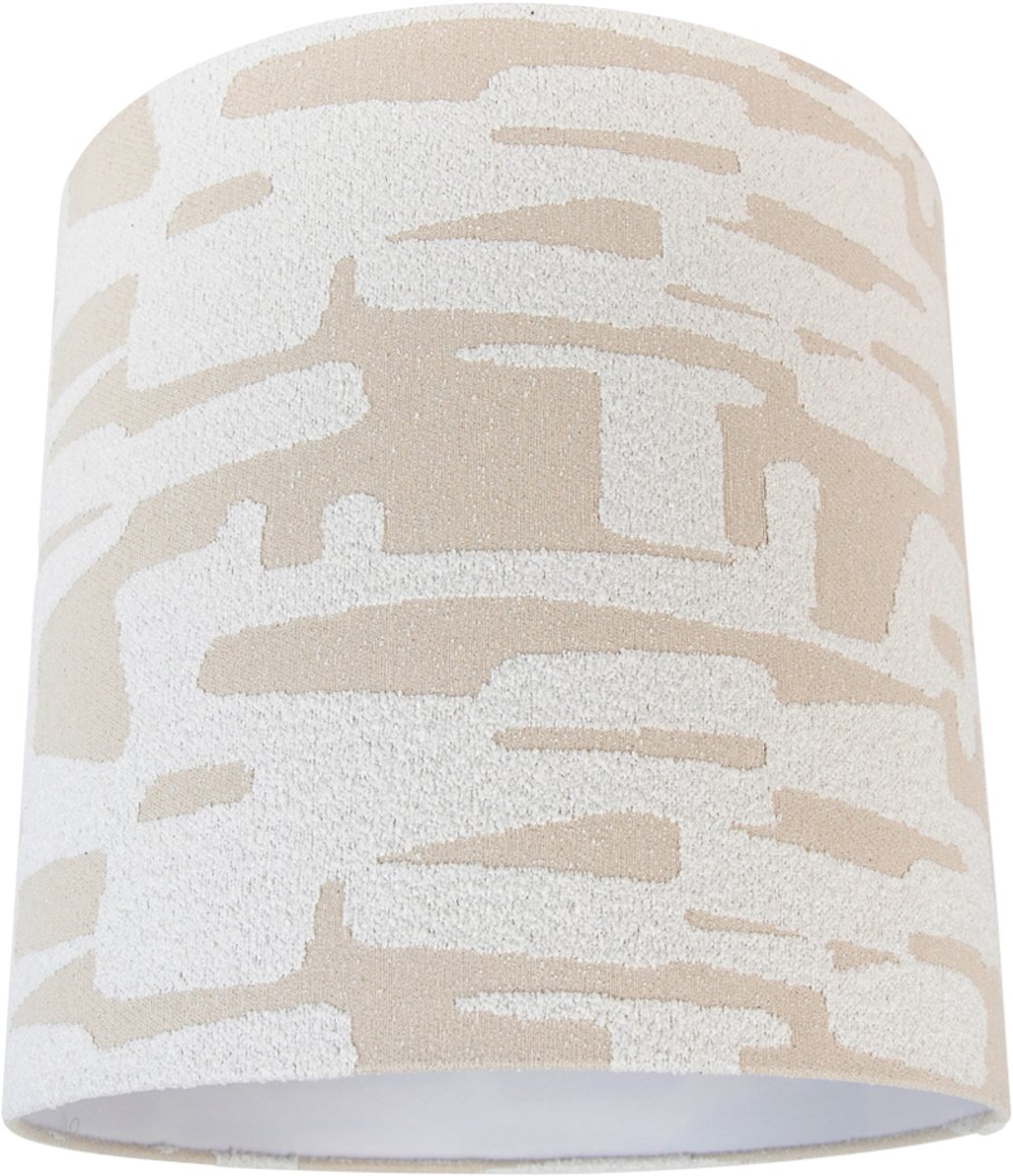 Qazqa moderne Lampenkap - Cilinder White Beige - wit, rond, diameter 40 centimeter