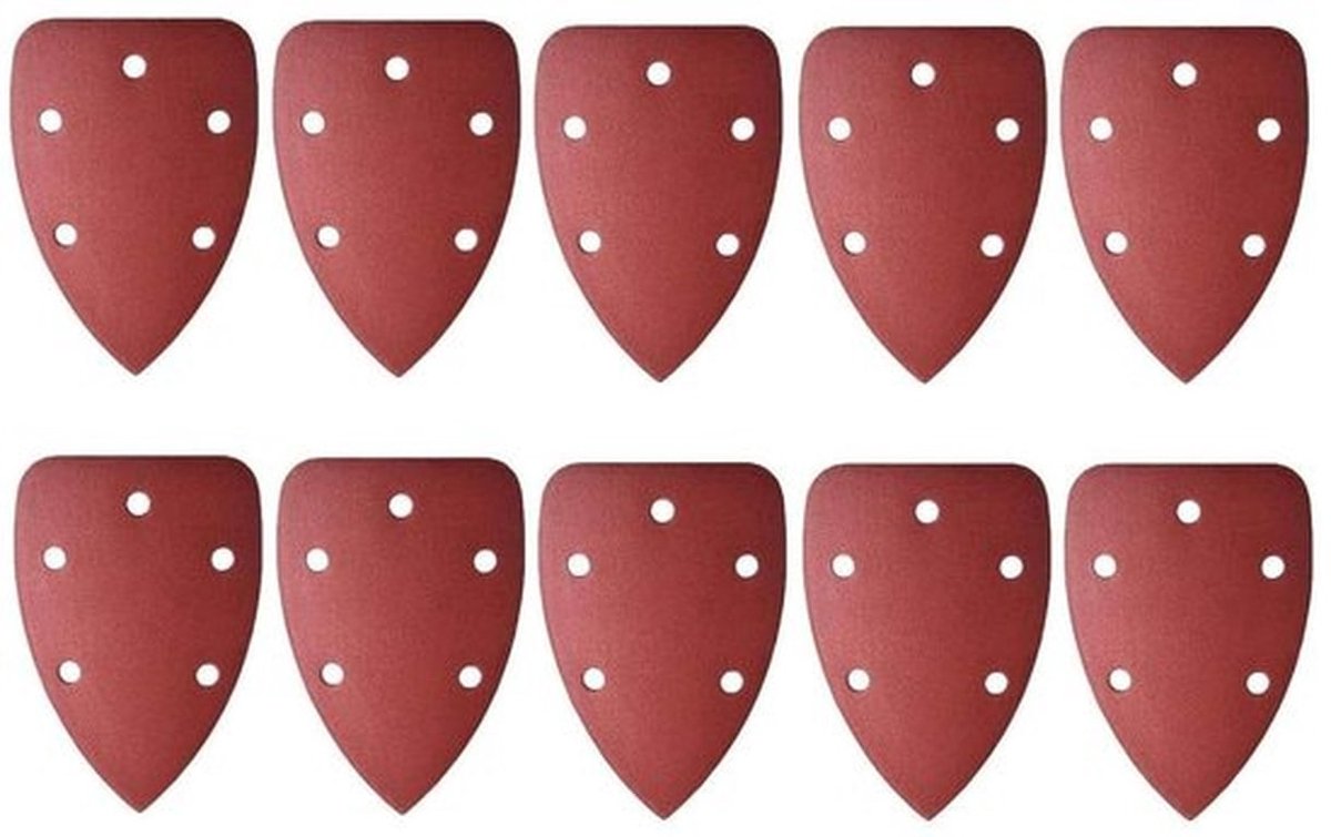 - Schuurpapier - Multigereedschap - 180 Korrels - 10 Stuks - Driehoekig - Oscillerend - Geschikt voor 5-gaats - Haken.